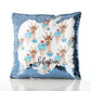 Personalised Sequin Cushion with Giraffe Blue Ice creams and Cute Text