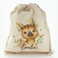 Personalised Canvas Sack with Wild Boar Piglet with Bird and Bees and Cute Text
