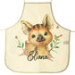 Personalised Canvas Apron with Piglet Bird and Bees and Name Design
