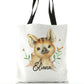 Personalised White Tote Bag with Wild Boar Piglet with Bird and Bees and Cute Text