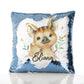Personalised Sequin Cushion with Wild Boar Piglet with Bird and Bees and Cute Text