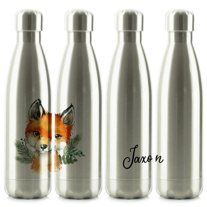 Personalised Red Fox Blue Berries and Name Cola Bottle