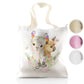 Personalised Glitter Tote Bag with Alpacas Multicolour Baubles and Cute Text