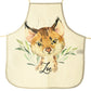 Personalised Canvas Apron with Spot Cat and Leaves and Name Design