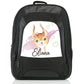Personalised Large Multifunction Backpack with Red squirrel Heart Wreaths and Cute Text