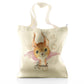 Personalised Glitter Tote Bag with Red squirrel Heart Wreaths and Cute Text