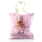 Personalised Glitter Tote Bag with Red squirrel Heart Wreaths and Cute Text