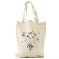 Personalised Canvas Tote Bag with Snow Owl Blue Butterfly and Cute Text