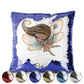 Personalised Sequin Cushion with Cute Text and Butterfly Hill Brown Plait Fairy