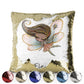 Personalised Sequin Cushion with Cute Text and Butterfly Hill Brown Hair Fairy