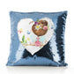 Personalised Sequin Cushion with Cute Text and Butterfly Tree Flower Hair Fairy