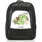 Personalised Rucksack with Name and Green Triceratops