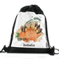 Personalised Drawstring Backpack with Name and Shell Stegosaurus