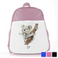 Personalised School Bag/Rucksack with Welcoming Text and Climbing Mum and Baby Koalas