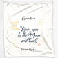 Personalised Blanket with Stylish Text and Moon Love Message