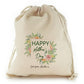 Personalised Canvas Sack with Stylish Text and Floral Mother’s Day Message