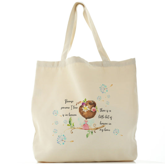 Personalised Canvas Tote Bag with Heaven Love Message
