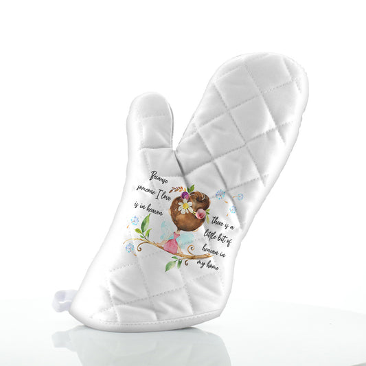 Personalised Oven Glove with Heaven Love Message