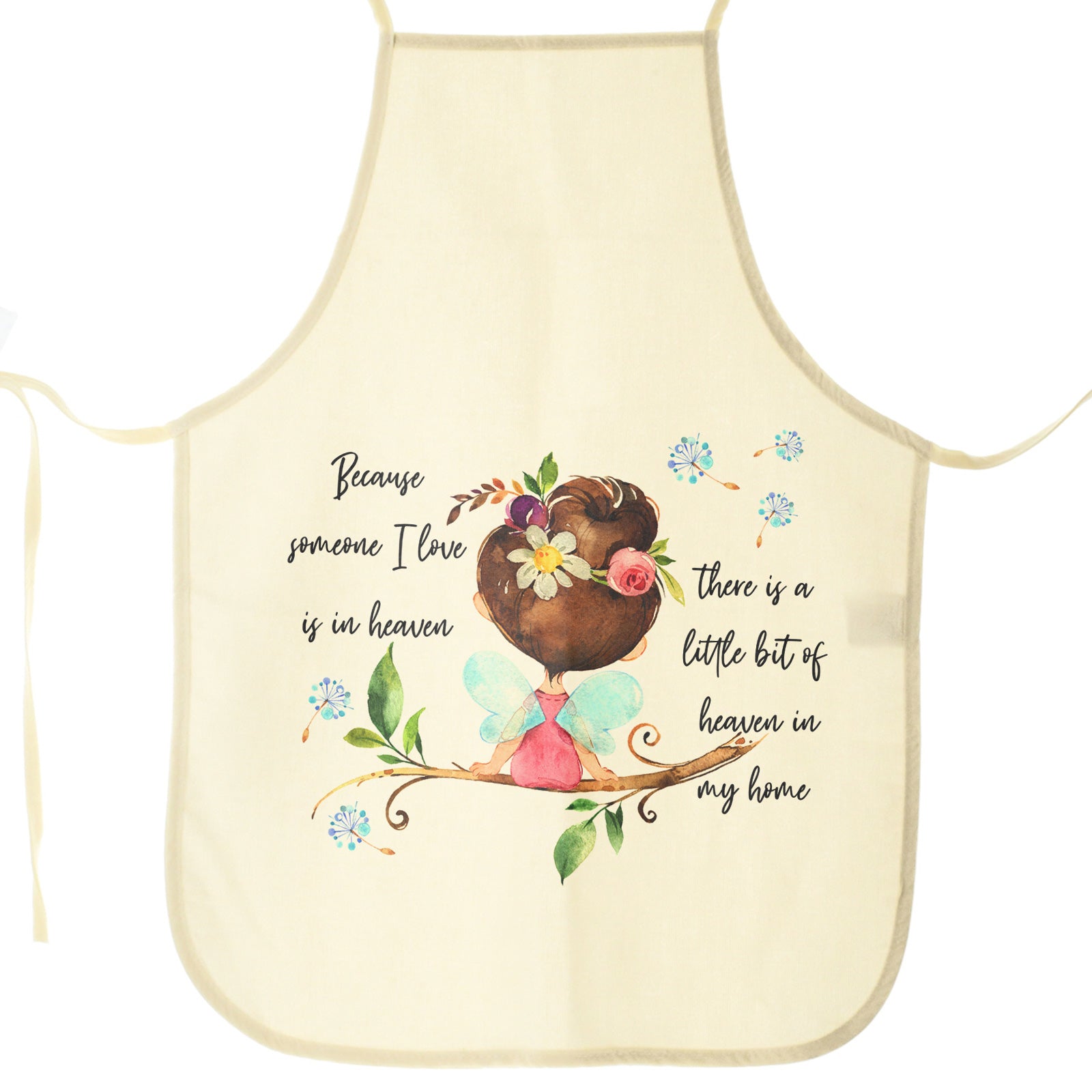 Personalised Canvas Apron with Heaven Love Message