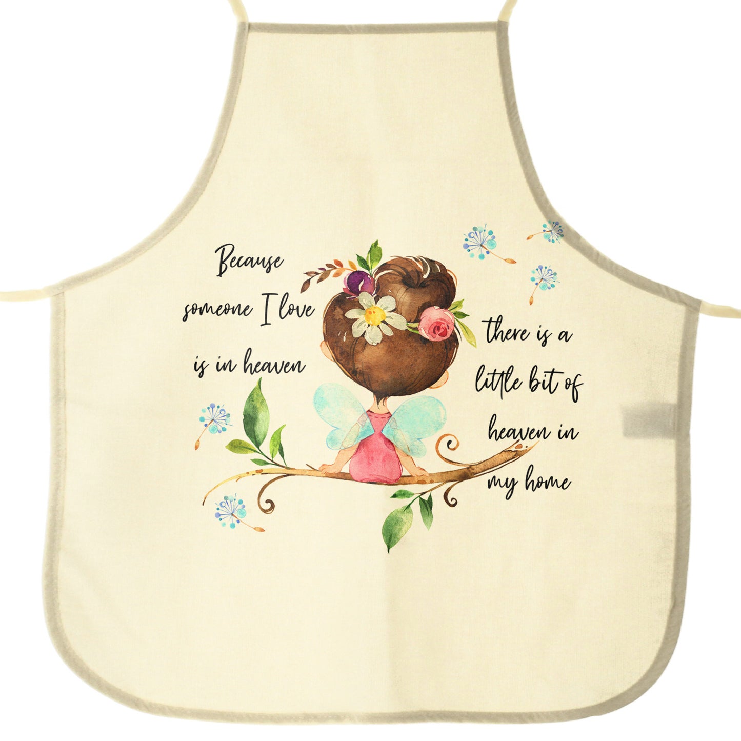 Personalised Canvas Apron with Heaven Love Message