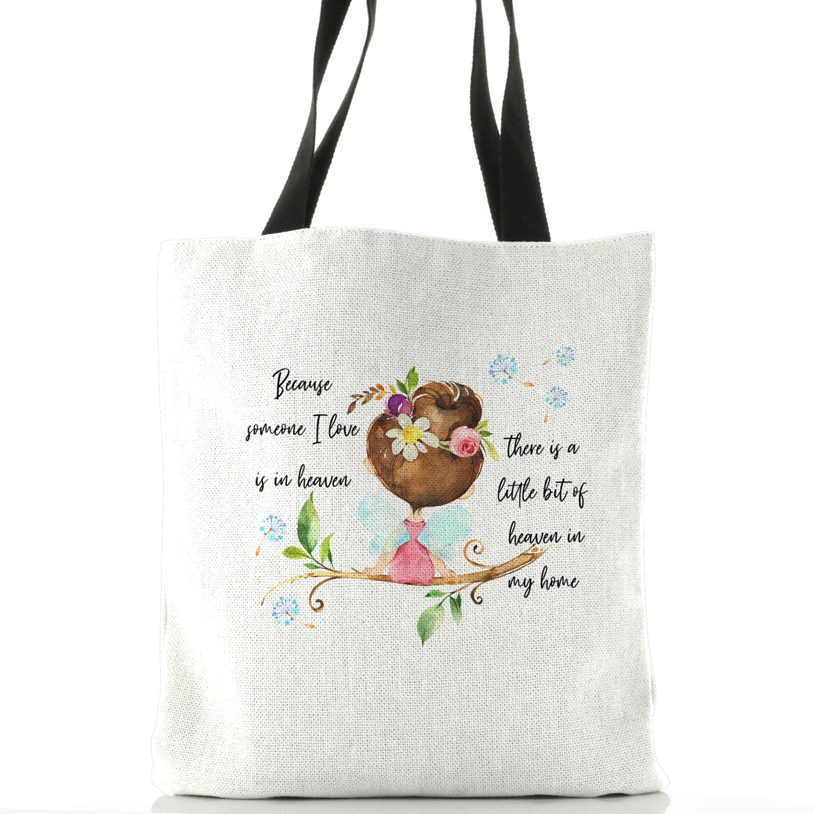 Personalised White Tote Bag with Heaven Love Message