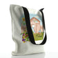 Personalised White Tote Bag with Stylish Text and Gardeners Shed Print