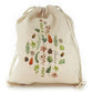 Personalised Canvas Sack with Stylish Text and Autumn Leaves Floral Print