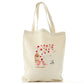 Personalised Canvas Tote Bag with Stylish Text and Love Bird Letters Print