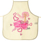 Personalised Canvas Apron with Stylish Text and Pink Love Landscape Print