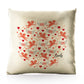 Personalised Glitter Cushion with Stylish Text and Cupid Hearts Print