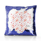 Personalised Sequin Cushion with Stylish Text and Cupid Hearts Print