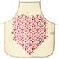Personalised Canvas Apron with Stylish Text and Valentine Hearts Print