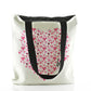 Personalised White Tote Bag with Stylish Text and Valentine Hearts Print