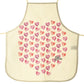 Personalised Canvas Apron with Stylish Text and Love Heart Birds Print