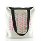 Personalised White Tote Bag with Stylish Text and Crystal Hearts Print