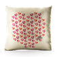 Personalised Glitter Cushion with Stylish Text and Crystal Hearts Print