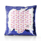 Personalised Sequin Cushion with Stylish Text and Crystal Hearts Print