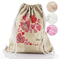 Personalised Glitter Drawstring Backpack with Stylish Text and Material Hearts Love Message Print