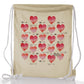 Personalised Glitter Drawstring Backpack with Stylish Text and Arrow Love Hearts Print