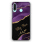 Personalised Nokia Phone Hard Case with Textured Name on Purple and Gold Marble