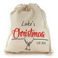 Personalised Christmas Gift Sack - Red Reindeer Christmas Eve