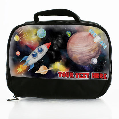 Personalisierte Lunchtasche mit kosmischer Galaxie und Namen