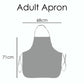 Personalised Canvas Apron with Elephant Rain Print and Name Design