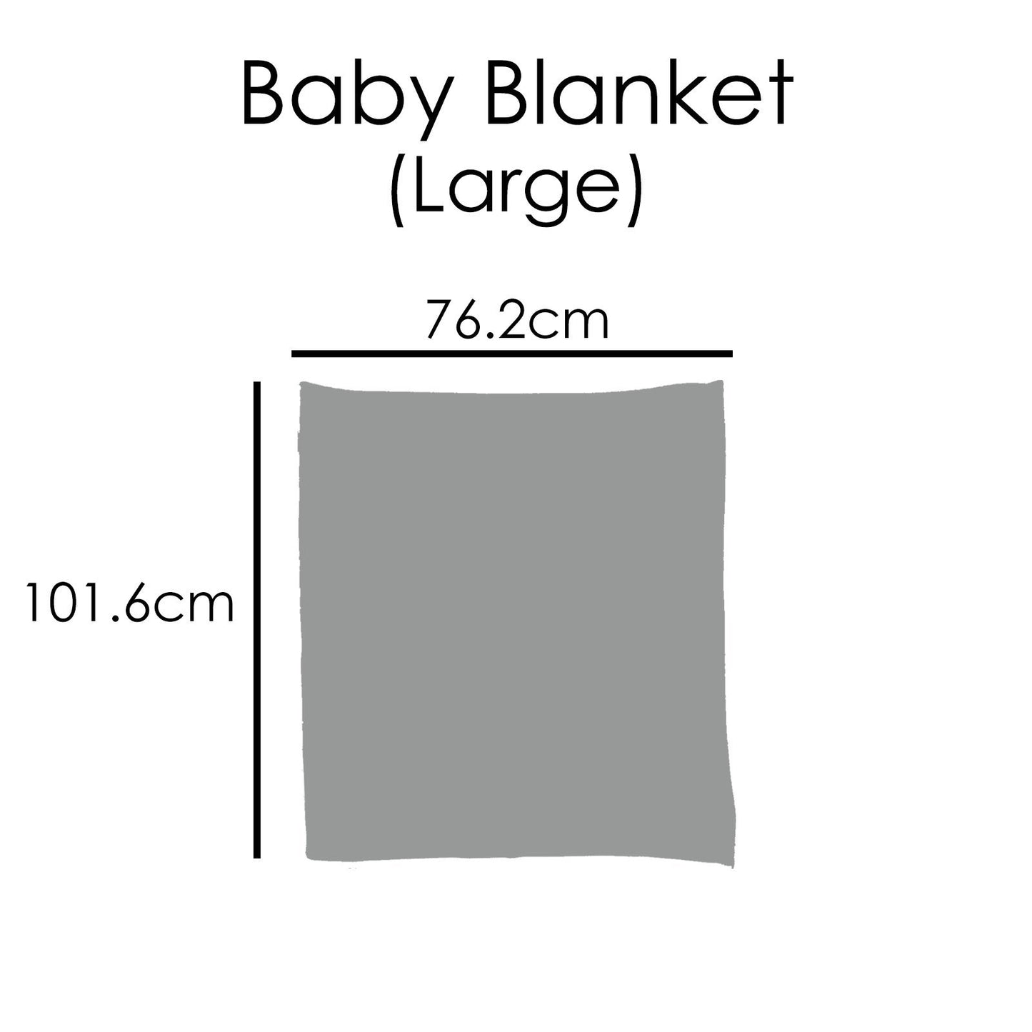Personalised Hippo Rain Print and Name Baby Blanket