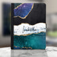 Personalised Blu Life Universal Leather Tablet Case With Blue Strip Marble