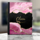 Personalisierte Alba Universal-Tablet-Hülle aus Leder mit rosa Wirbelmarmor