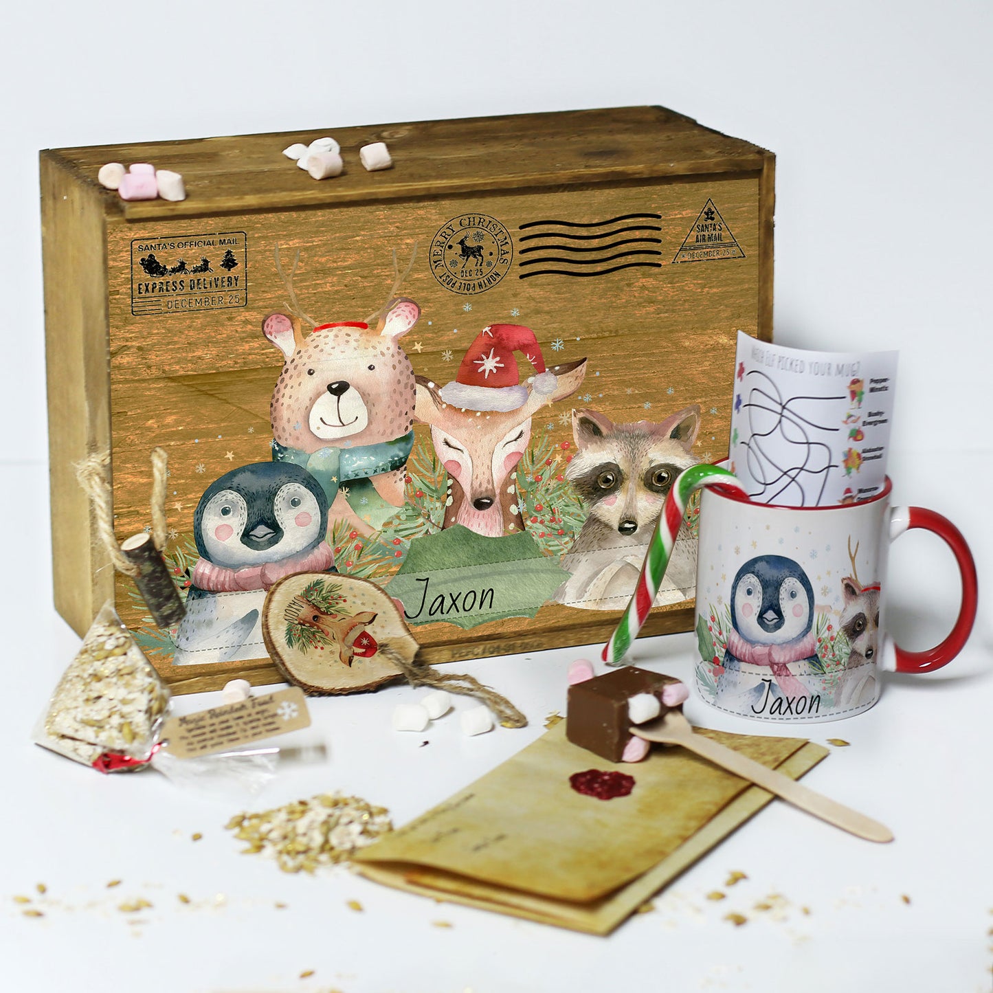 Personalised Christmas Eve Gift Box – Christmas Animals