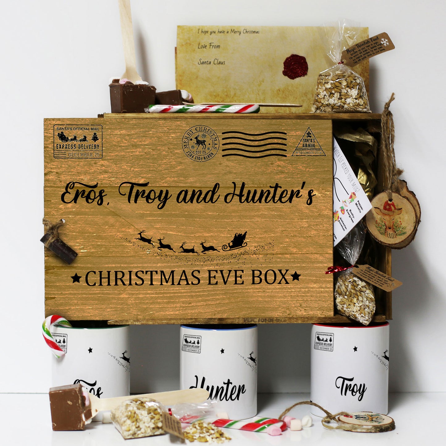 Personalised Christmas Eve Gift Box – Santa’s Sleigh Christmas Eve Box