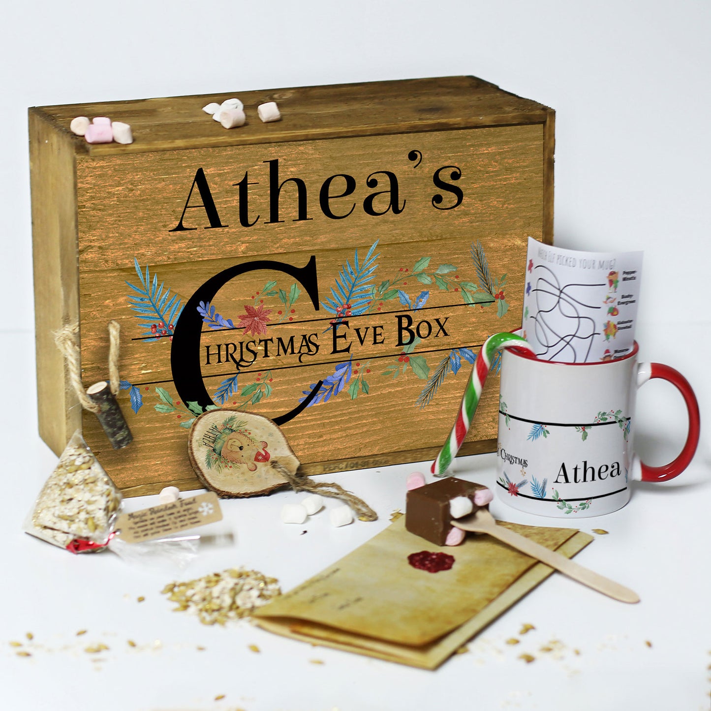 Personalised Christmas Eve Gift Box – Floral Christmas Eve Box