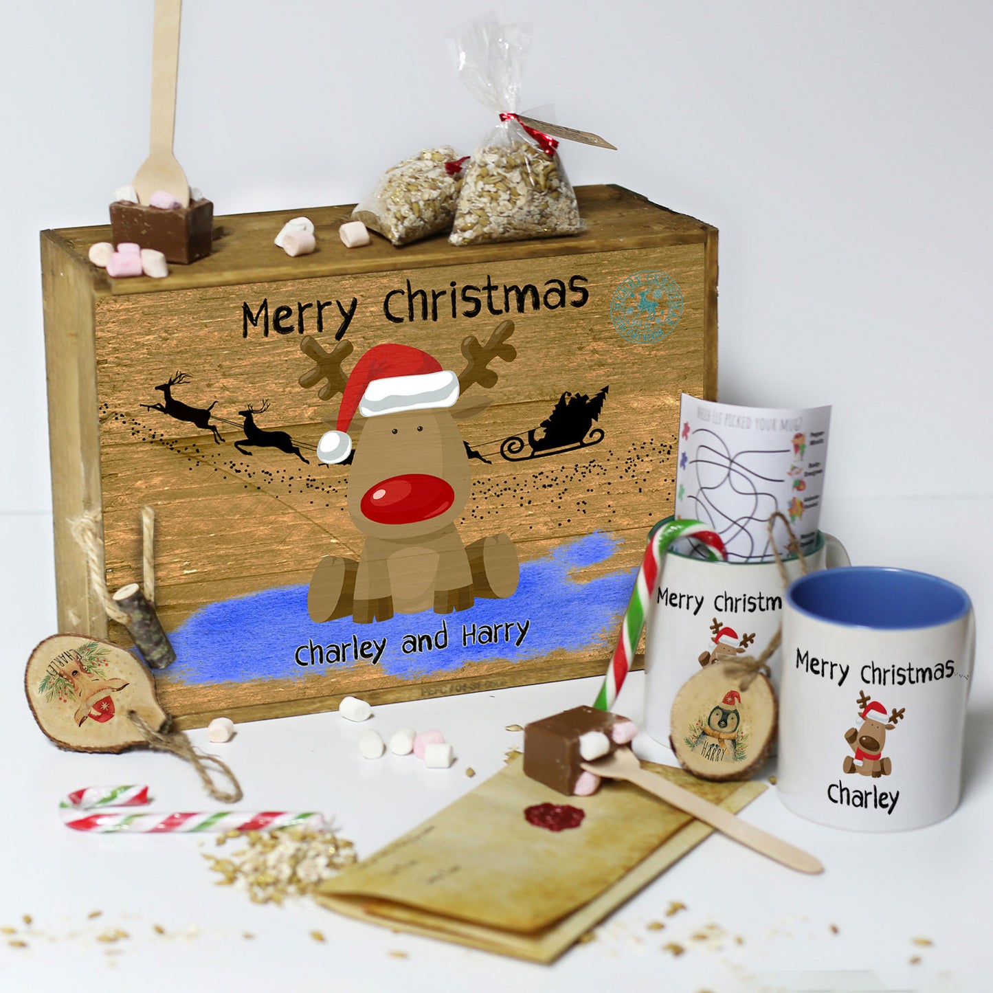 Personalised Christmas Eve Gift Box – Rudolph the Red Nose Reindeer